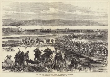 The War, the Passage of the Danube by the Russians, at Simnitza